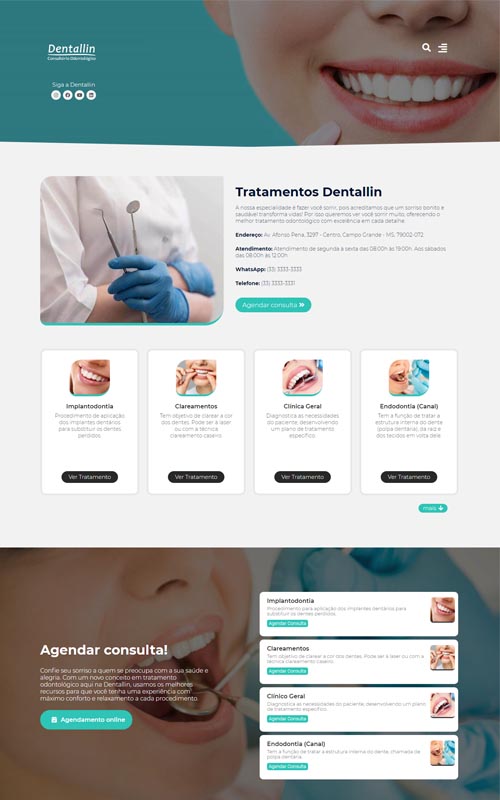 Modelo de site para clínicas odontológicas, dentistas e consultórios de odontologia Modelo de site para clínicas odontológicas, dentistas e consultórios de odontologia