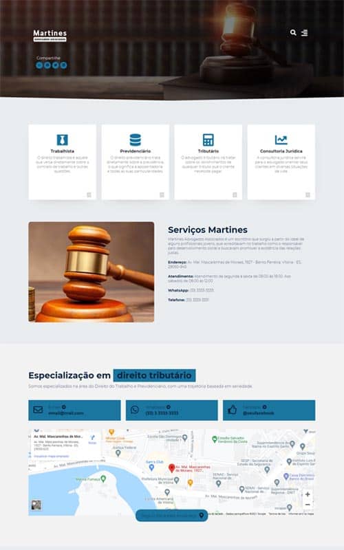Modelo de site para escritórios de advogados associados, empresas de advocacia e advogados autônomos Modelo de site para escritórios de advogados associados, empresas de advocacia e advogados autônomos