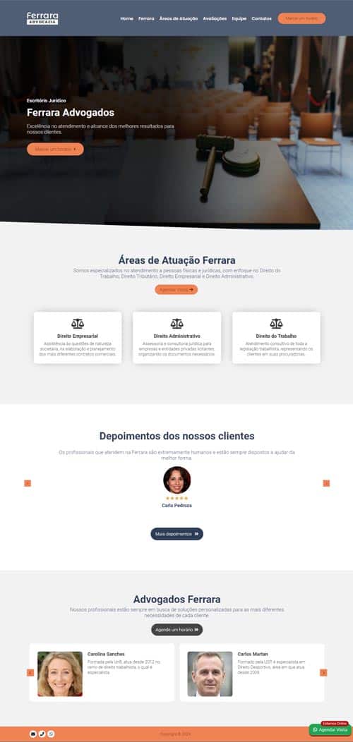 Modelo de Site para escritórios de advocacia e advogados associados Modelo de Site para escritórios de advocacia e advogados associados