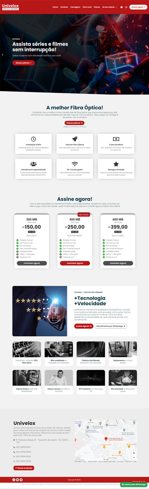Modelo de Site para empresas e provedores de internet Modelo de Site para empresas e provedores de internet