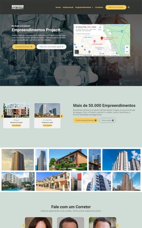 Modelo de site para Construtoras e Incorporadoras Modelo de site para Construtoras e Incorporadoras