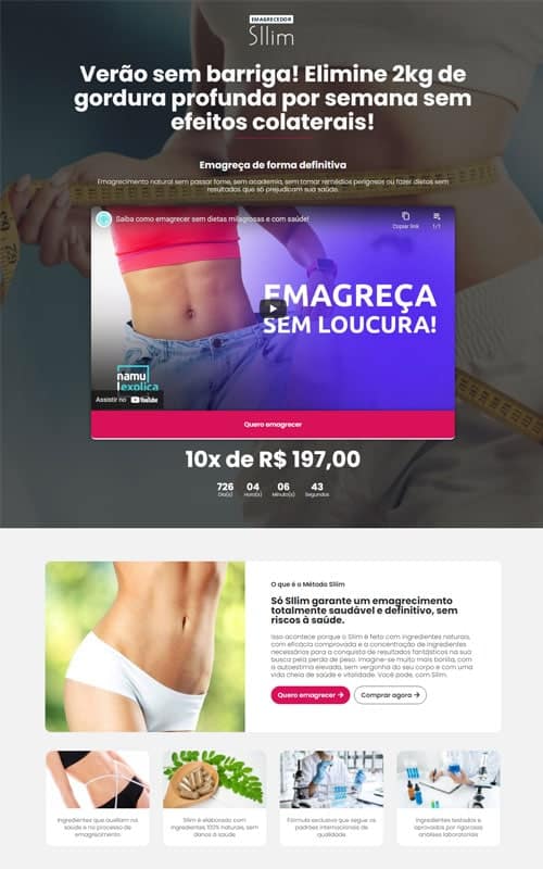 Modelo de landing page para vendas de produtos Modelo de landing page para vendas de produtos