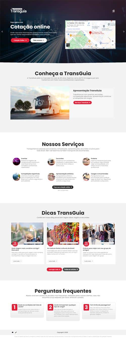 Modelo de site para empresas de viagens, excursões, passeios turísticos e transporte de pessoas Modelo de site para empresas de viagens, excursões, passeios turísticos e transporte de pessoas